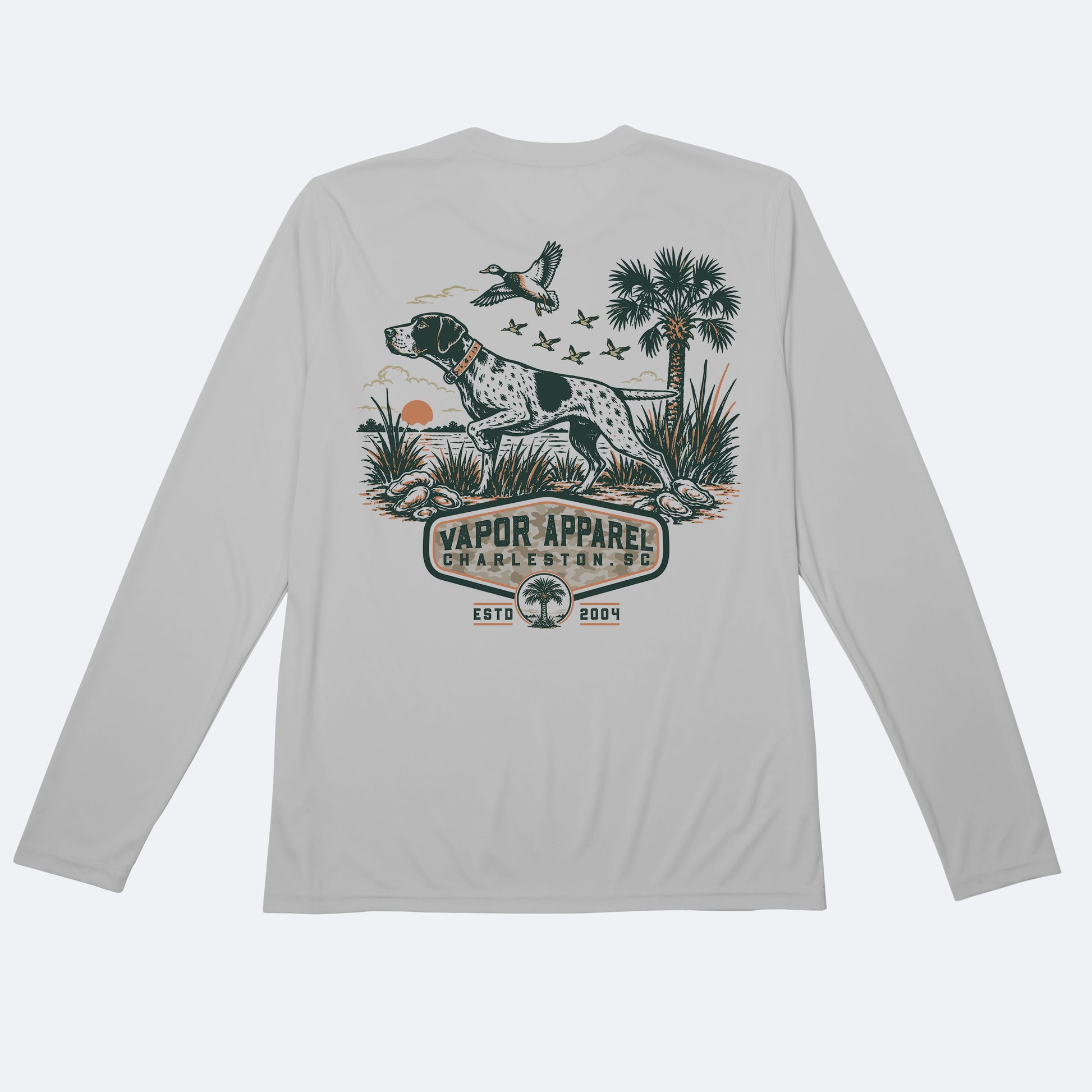 Vapor Apparel Sun Protection Marsh Dog and Ducks Solar Long Sleeve