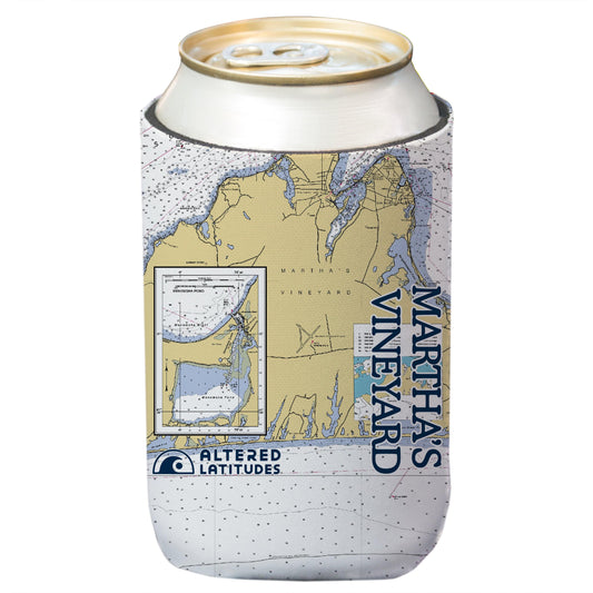 Marthas Vineyard Chart Can Cooler (4-Pack)