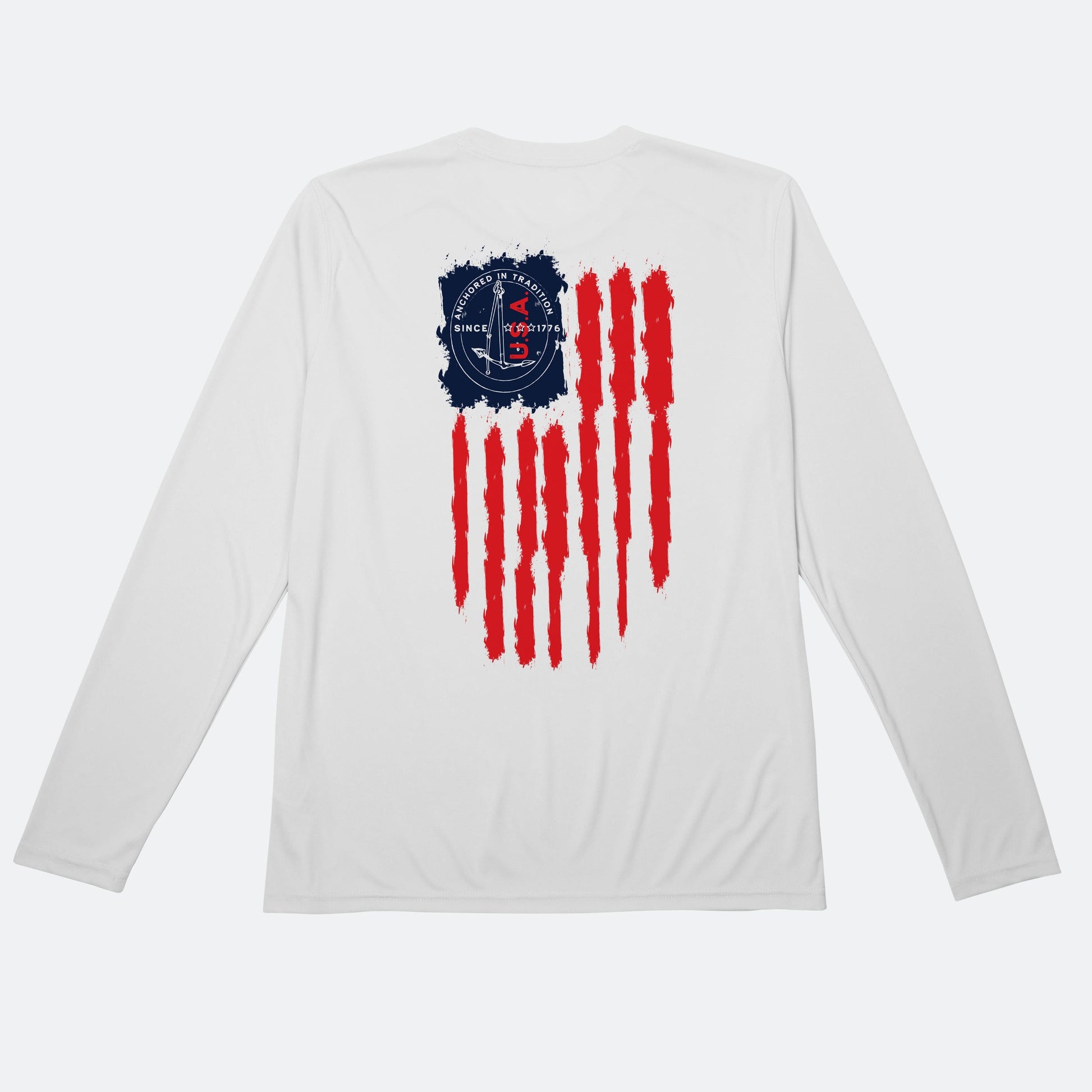 Vapor Apparel Sun Protection Men's Anchor & Flag Solar Long Sleeve