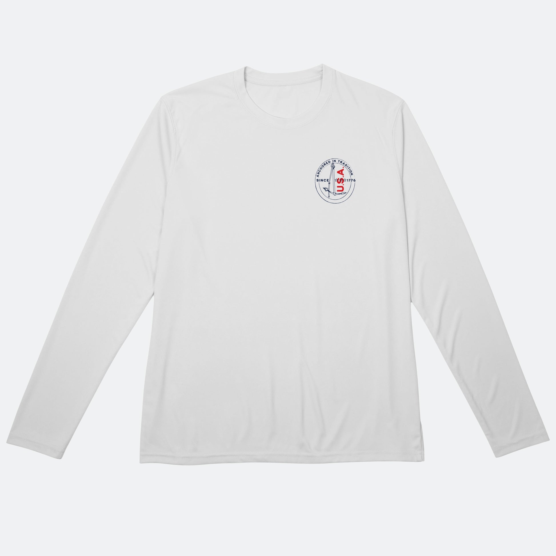 Vapor Apparel Sun Protection Men's Anchor & Flag Solar Long Sleeve