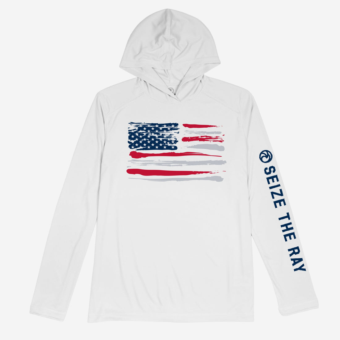 Vapor Apparel Sun Protection Men's Brushstrokes Flag Solar Hoodie
