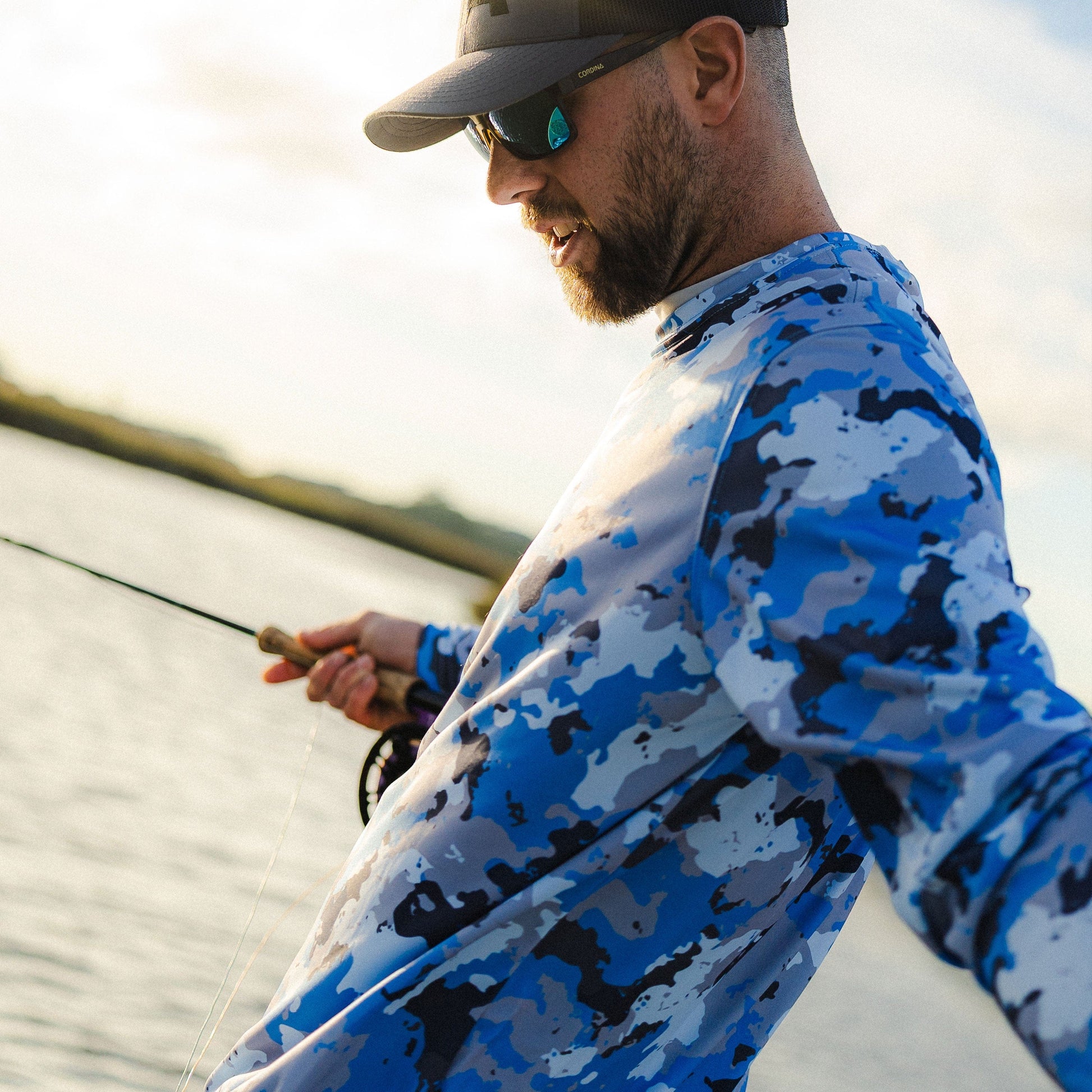 Vapor Apparel Sun Protection Men's Core Camo Solar Long Sleeve Shirt