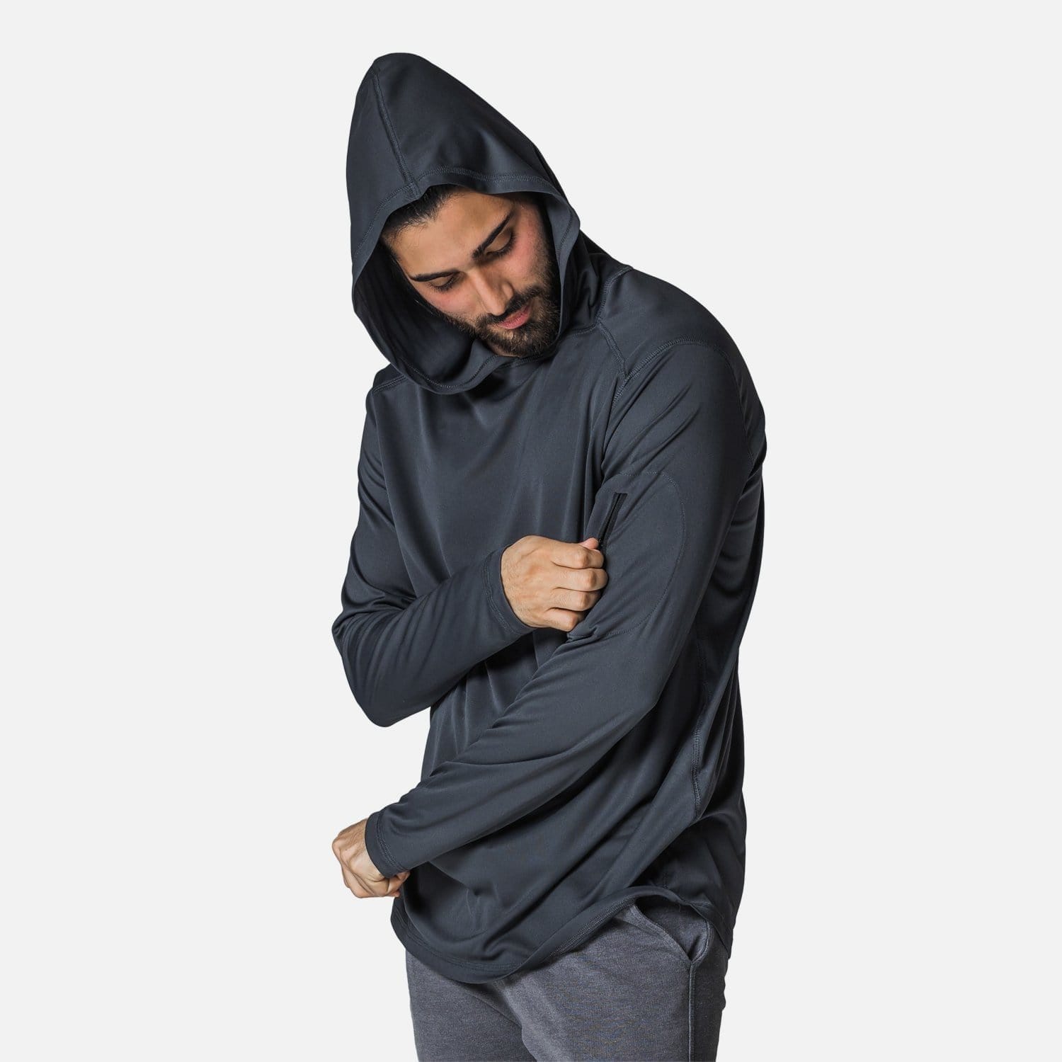 Vapor Apparel Sun Protection Men's Eco Sol Zippered Sleeve Hoodie