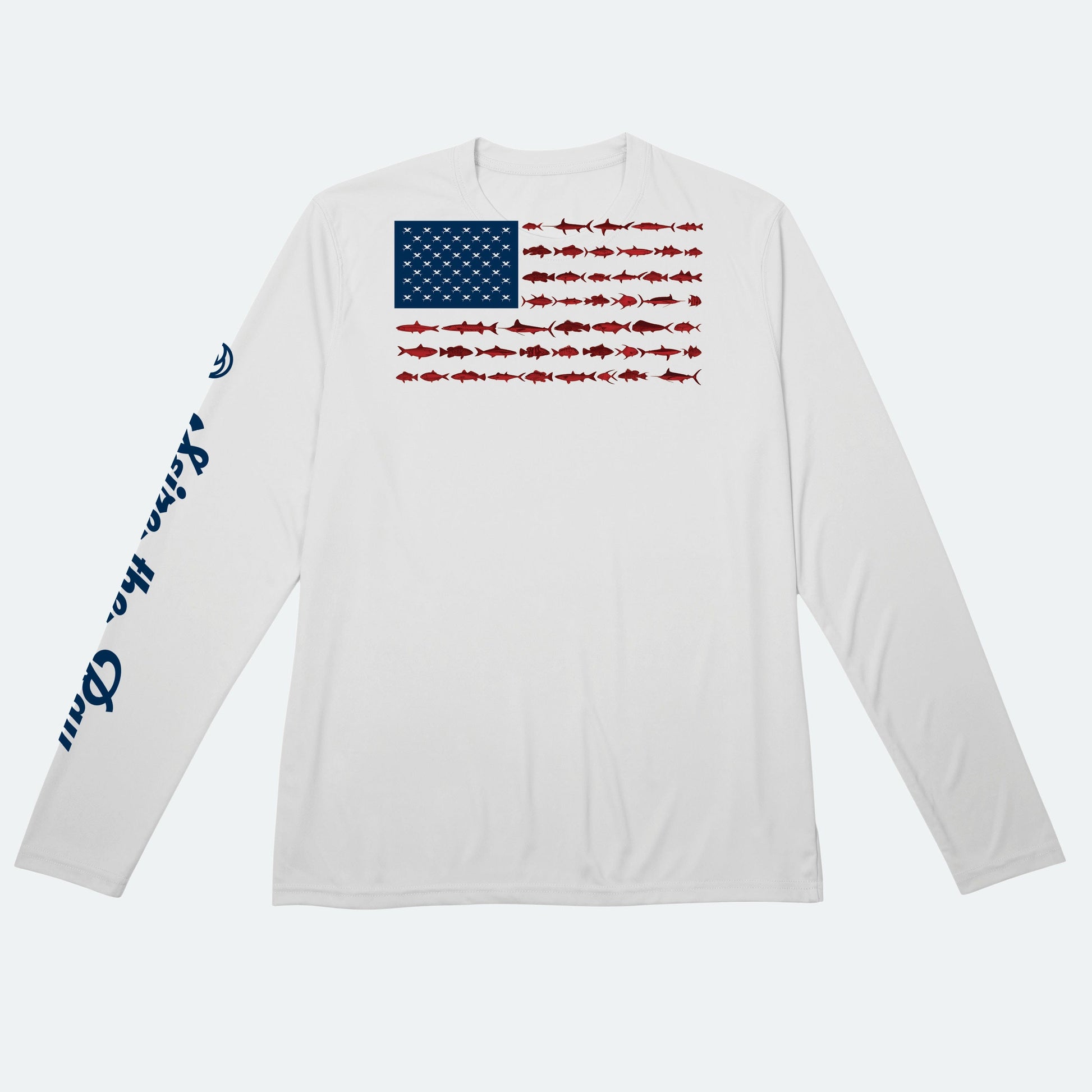 Vapor Apparel Sun Protection Men's Fish Flag Solar Long Sleeve