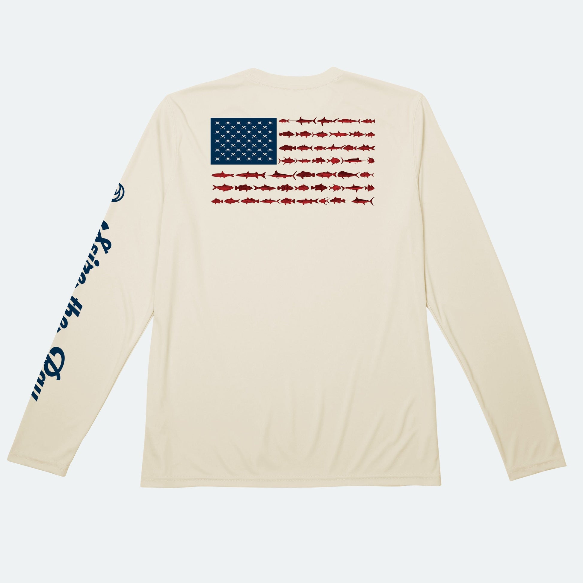 Vapor Apparel Sun Protection Men's Fish Flag Solar Long Sleeve