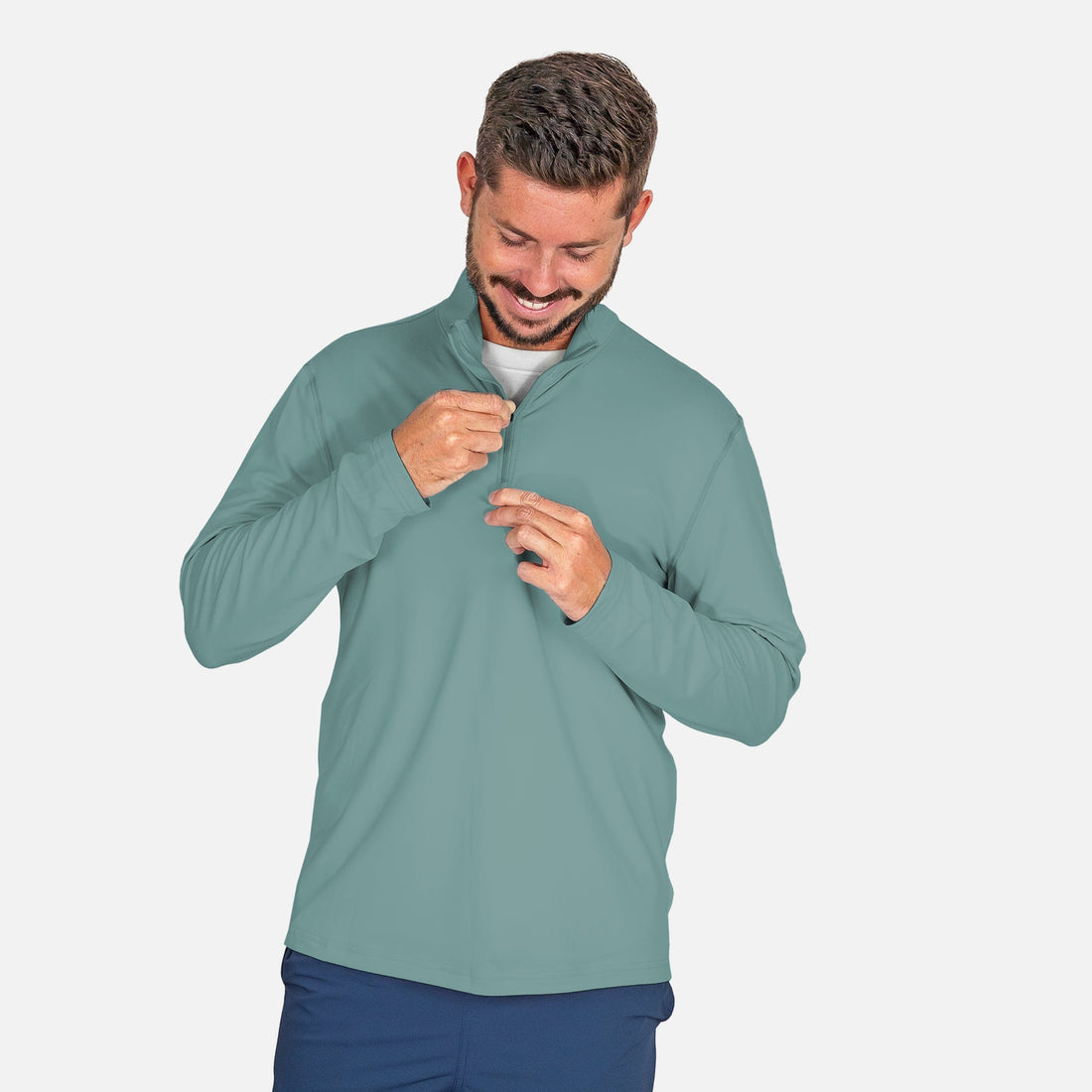 Vapor Apparel Sun Protection Men's Midweight Quarter-Zip