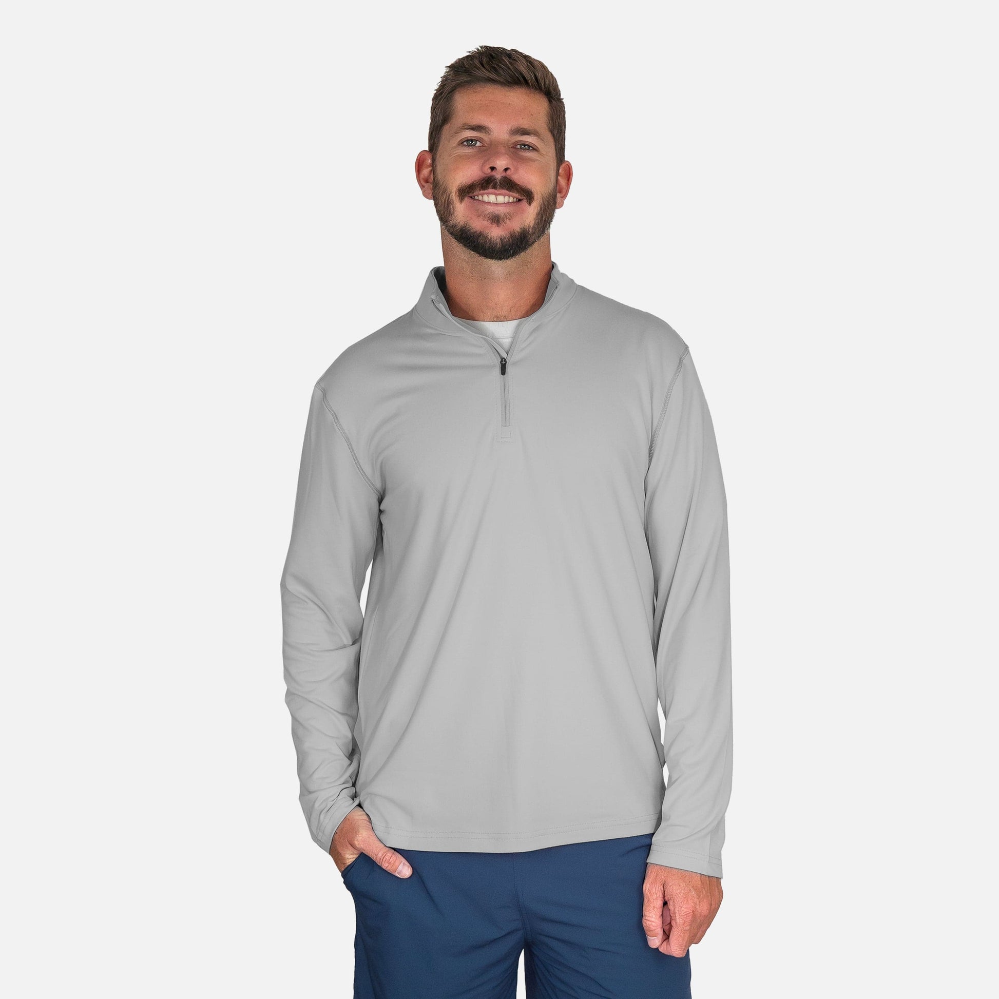 Vapor Apparel Sun Protection Men's Midweight Quarter-Zip