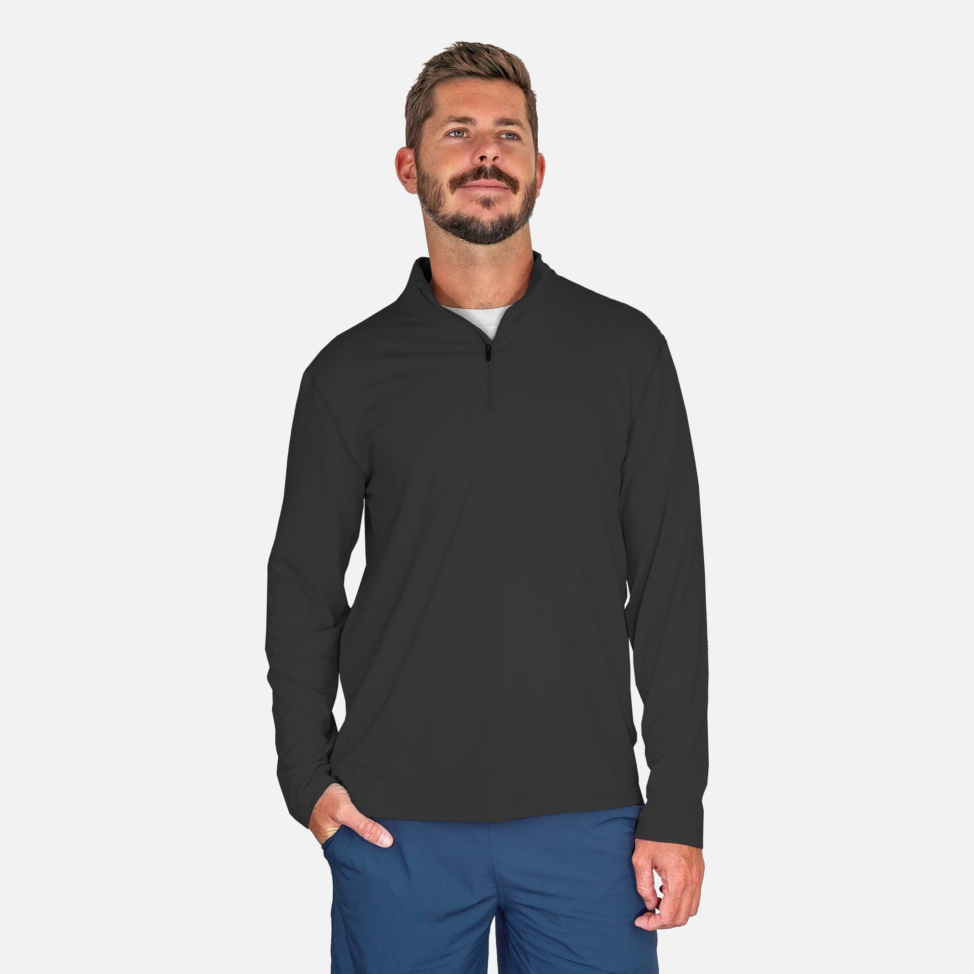 Vapor Apparel Sun Protection Men's Midweight Quarter-Zip