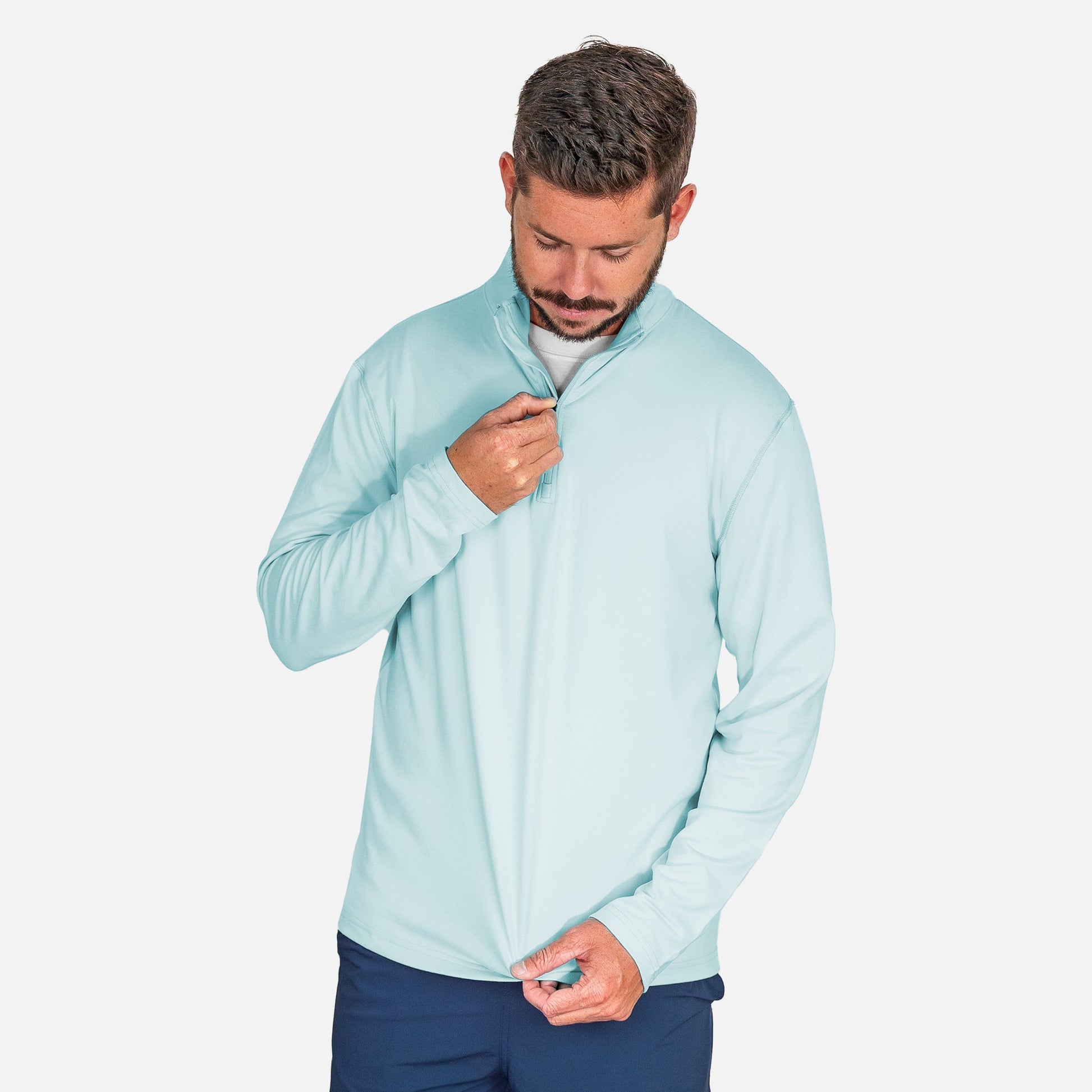 Vapor Apparel Sun Protection Men's Midweight Quarter-Zip