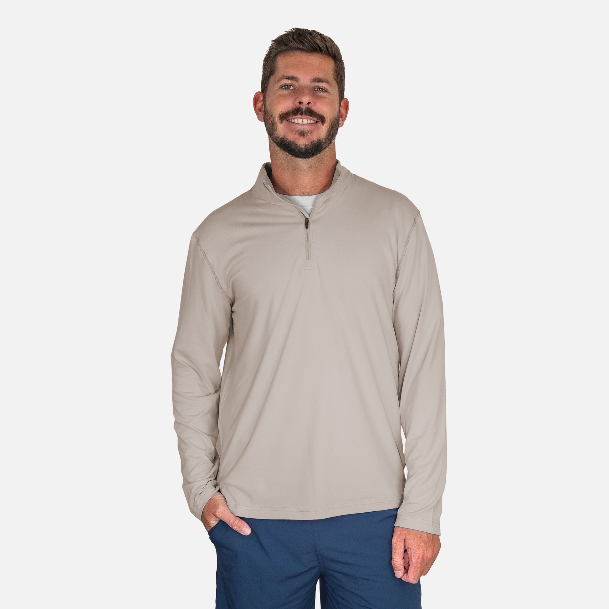 Vapor Apparel Sun Protection Men's Midweight Quarter-Zip