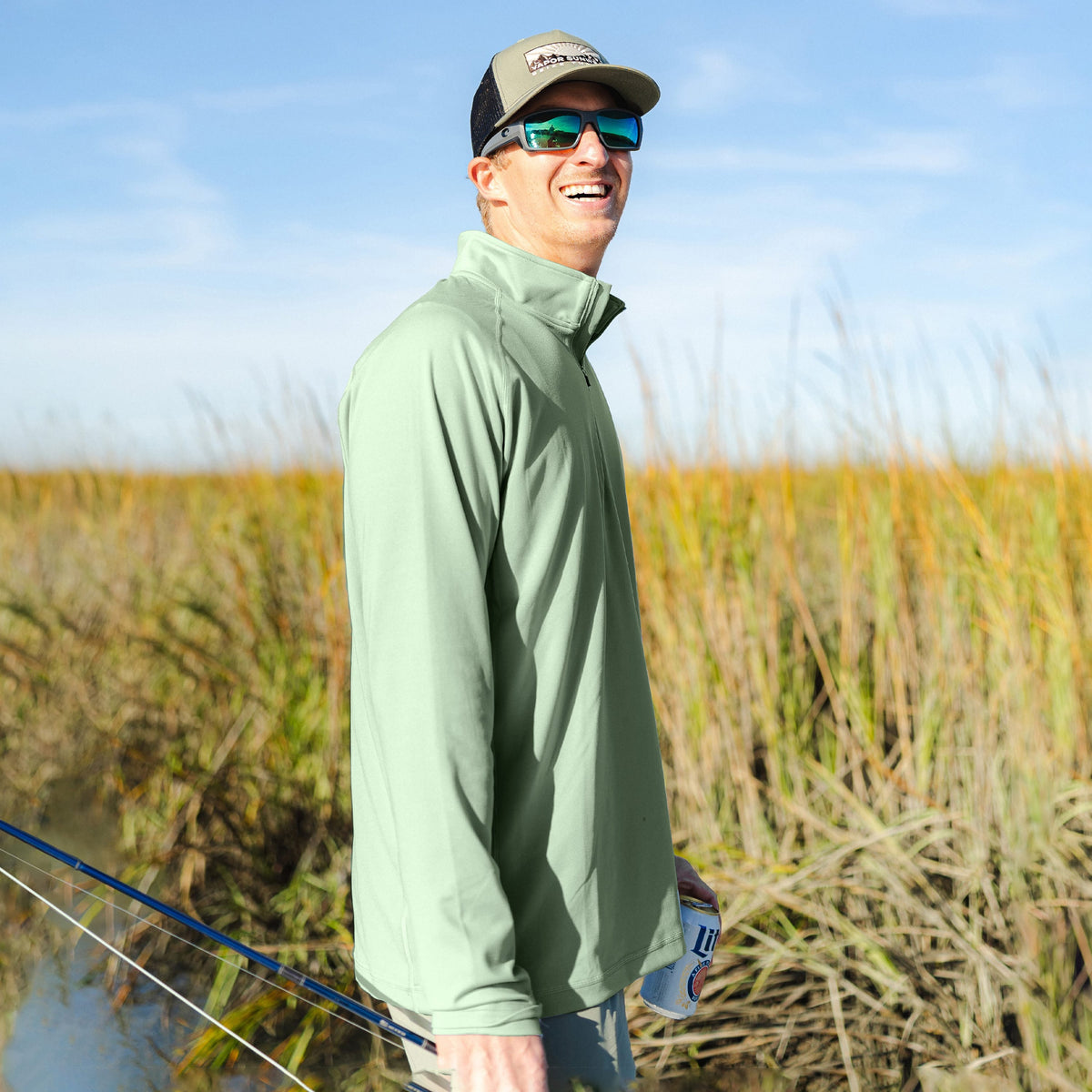 Vapor Apparel Sun Protection Men's Oasis Technical Quarter-Zip
