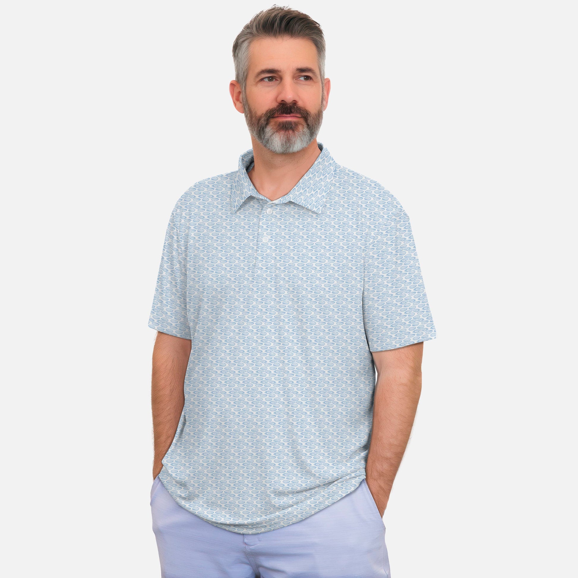 Vapor Apparel Sun Protection Men's Oyster Midweight Polo