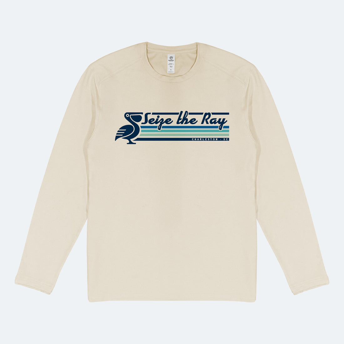 Vapor Apparel Sun Protection Men's Pelican Stripes Midweight Long Sleeve