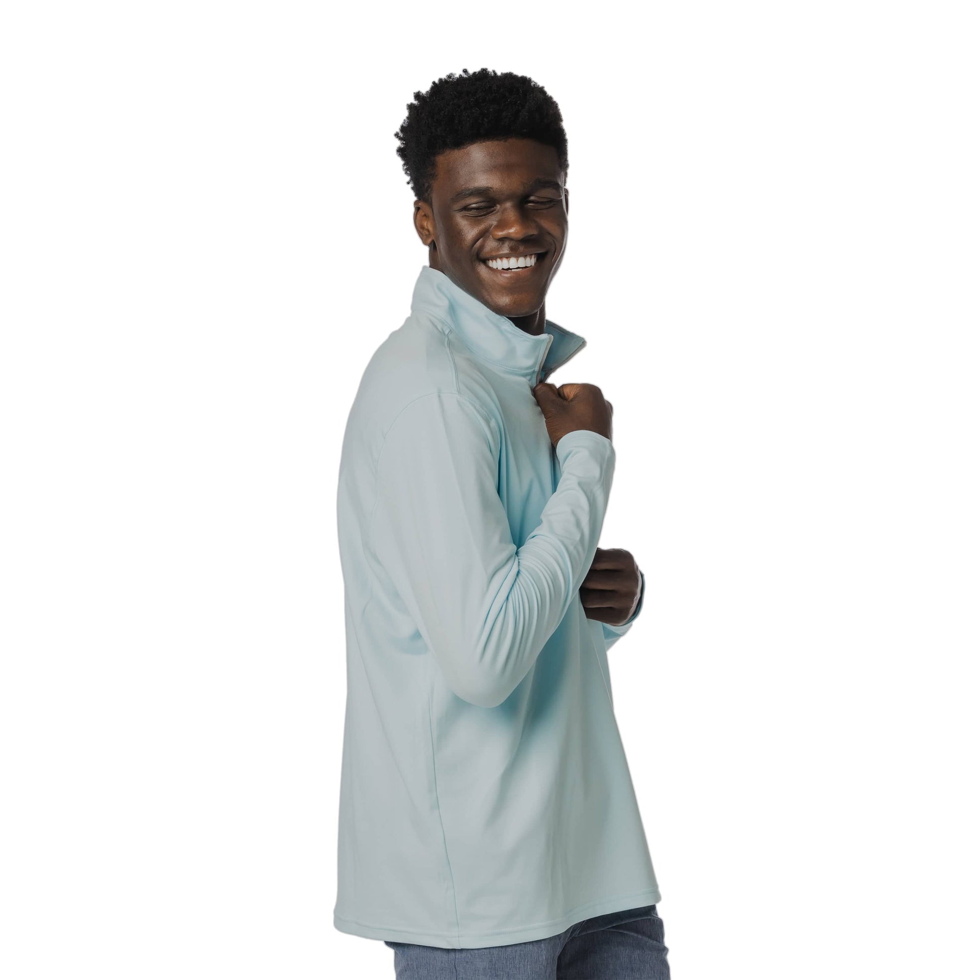 Vapor Apparel Sun Protection Men's Relaxed Fit Quarter-Zip
