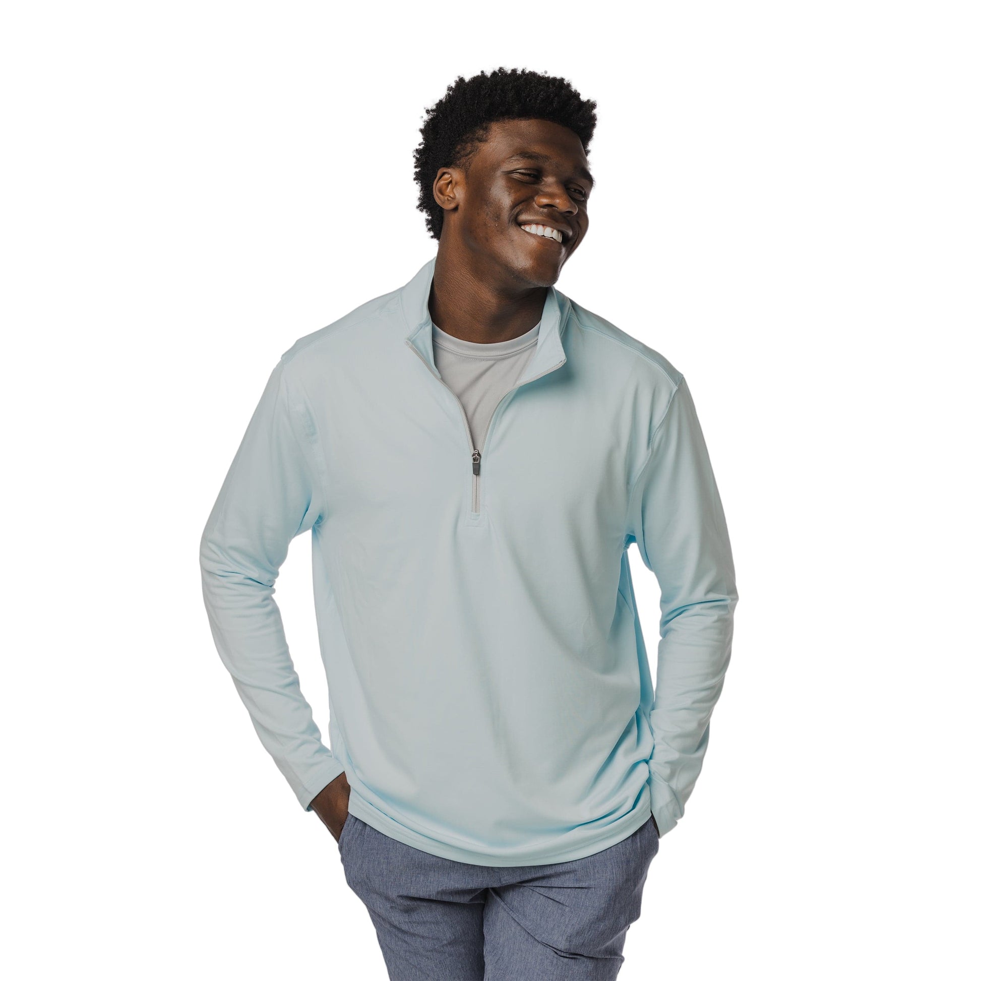 Vapor Apparel Sun Protection Men's Relaxed Fit Quarter-Zip