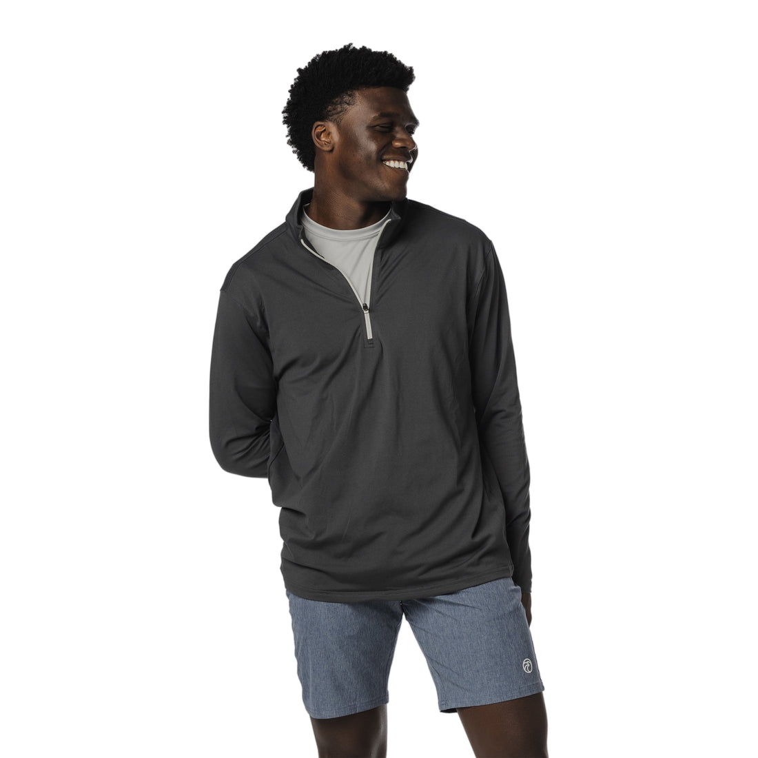 Vapor Apparel Sun Protection Men's Relaxed Fit Quarter-Zip