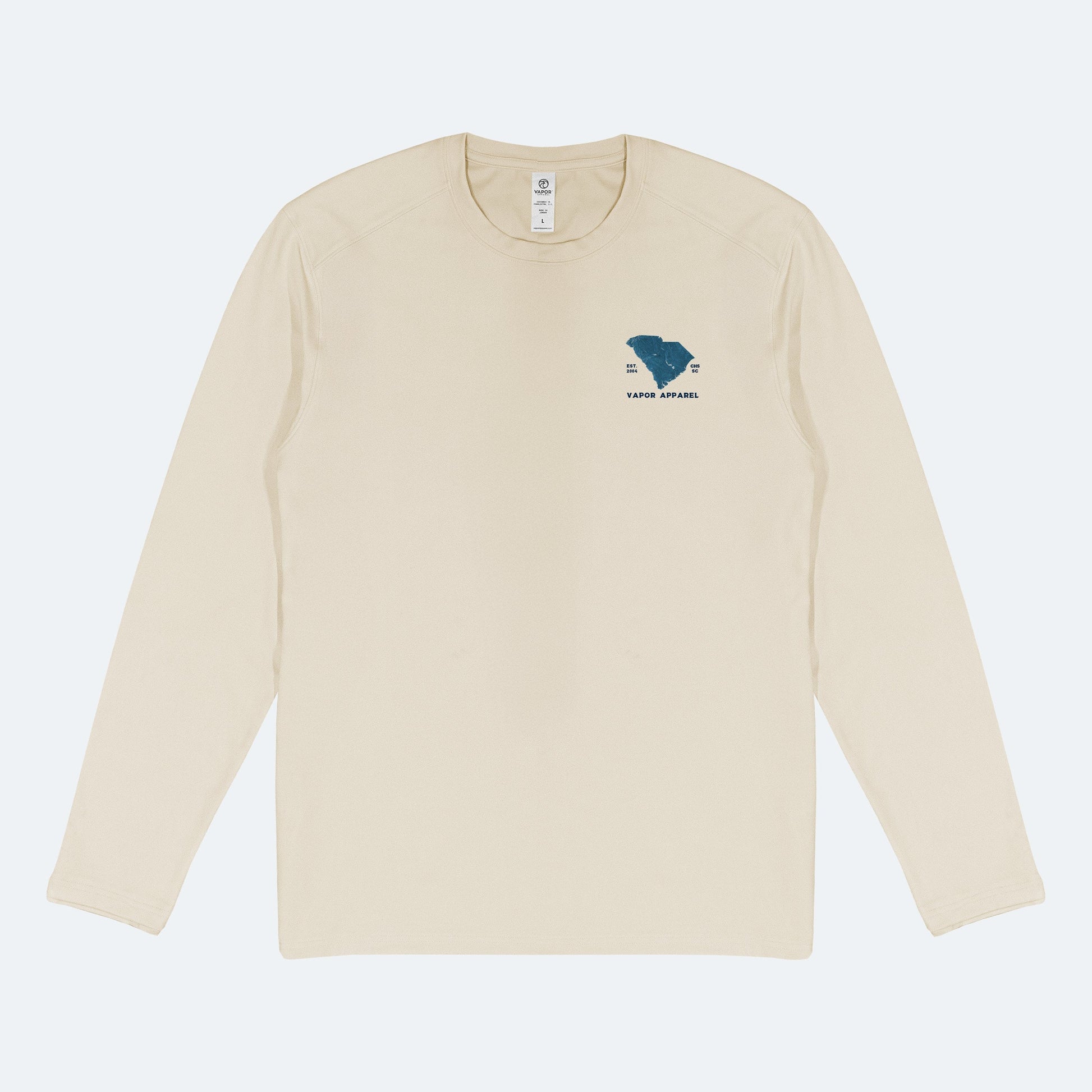 Vapor Apparel Sun Protection Men's SC Map Midweight Long Sleeve