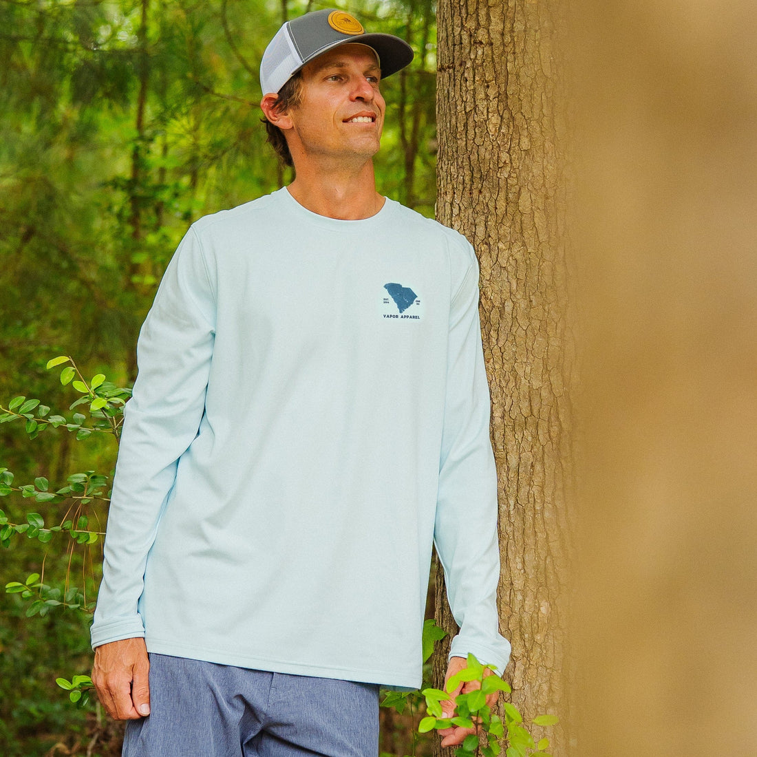 Vapor Apparel Sun Protection Men's SC Map Midweight Long Sleeve