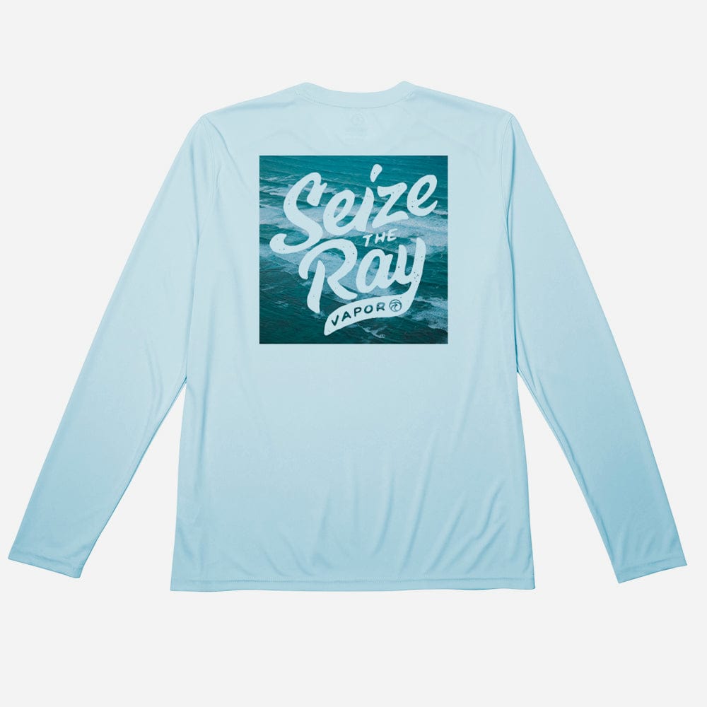Vapor Apparel Sun Protection Men's Seize the Ray Waves Eco Sol Shirt