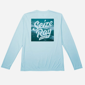 Vapor Apparel Sun Protection Men's Seize the Ray Waves Eco Sol Shirt