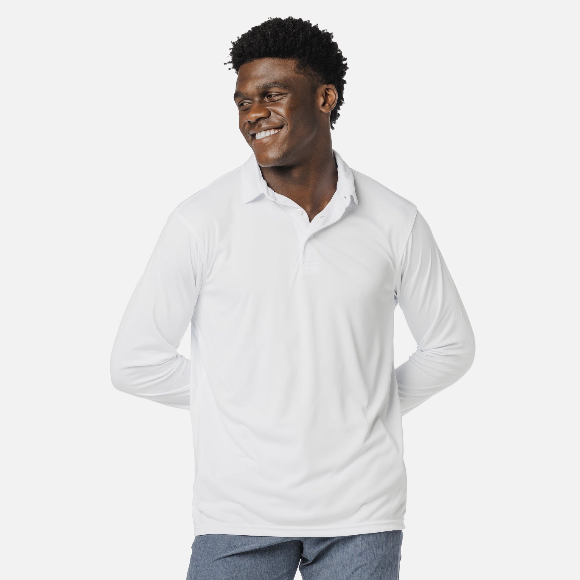 Vapor Apparel Sun Protection Men's Solar Long Sleeve Polo