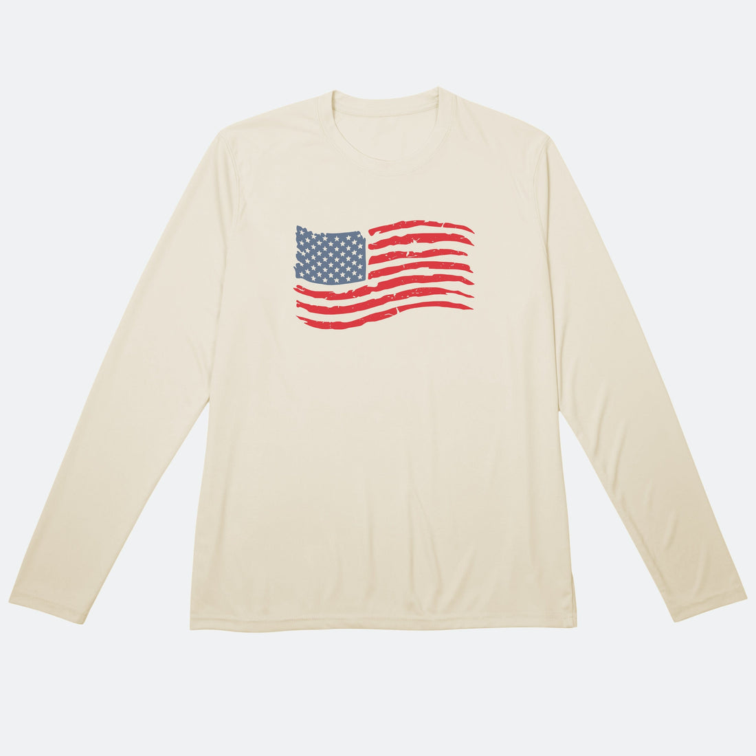 Vapor Apparel Sun Protection Men's Weathered Flag Solar Long Sleeve