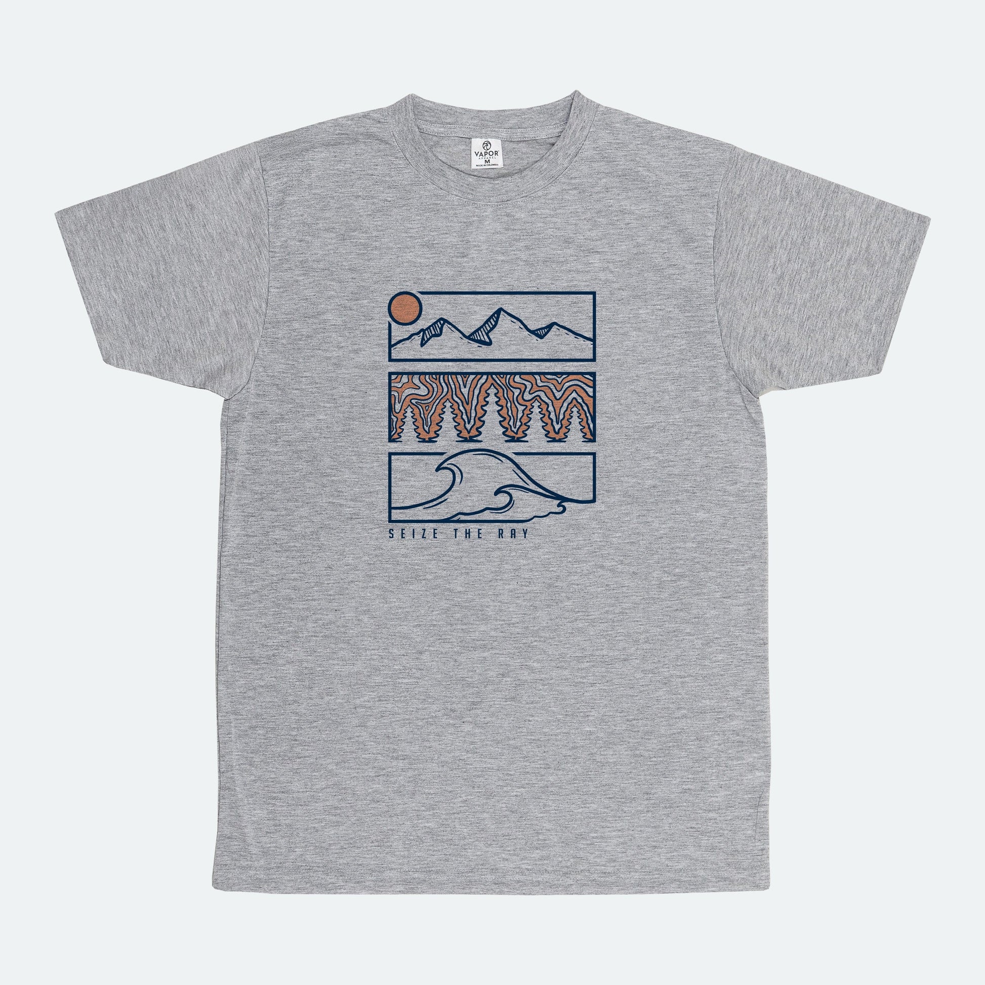 Vapor Apparel Sun Protection Mountain Triptych SpunSoft Tee