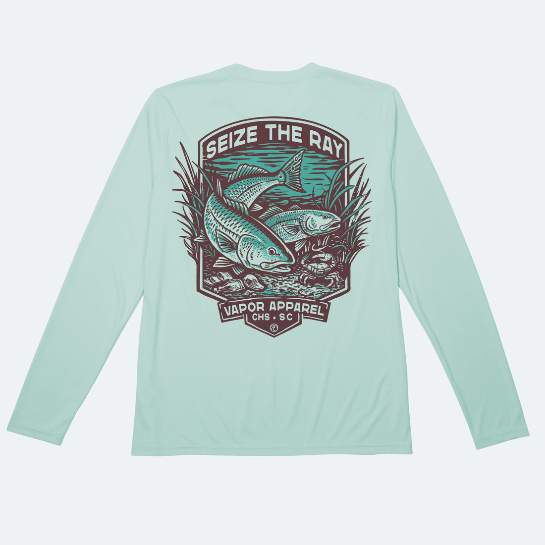 Vapor Apparel Sun Protection Redfish Badge Solar Long Sleeve