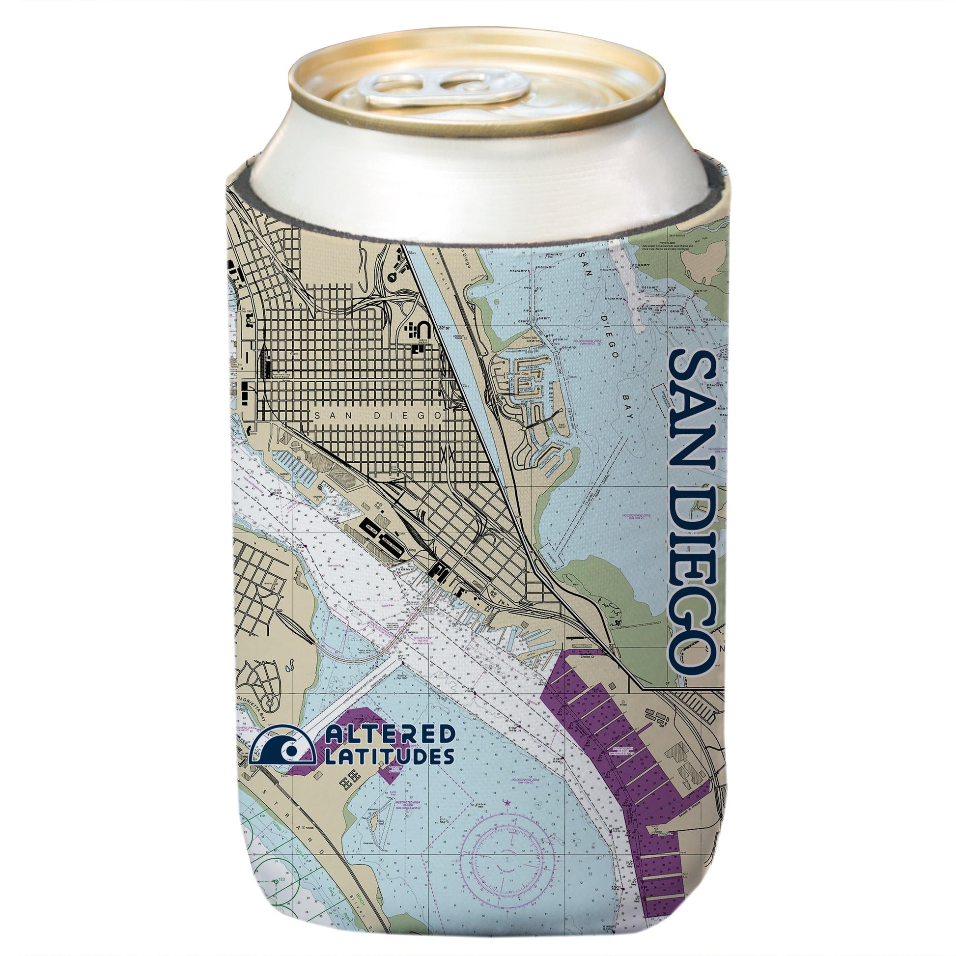 Vapor Apparel Sun Protection San Diego, CA Chart Can Cooler (4-Pack)