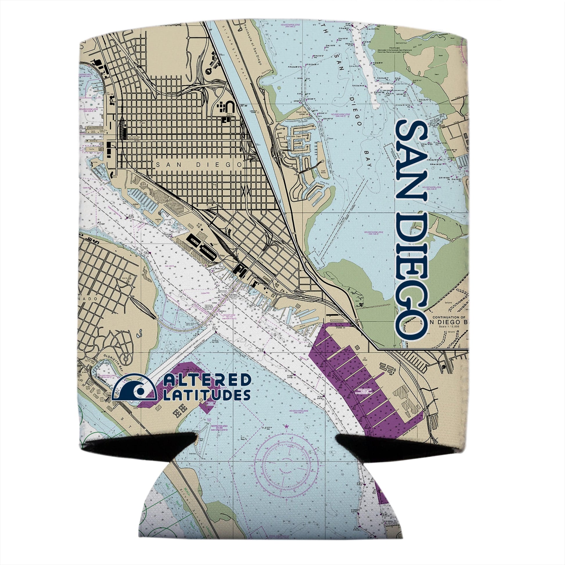 Vapor Apparel Sun Protection San Diego, CA Chart Can Cooler (4-Pack)