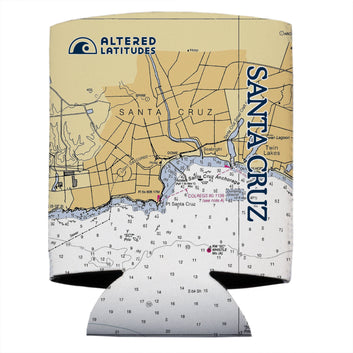 Santa Cruz Chart Can Cooler (4-Pack)