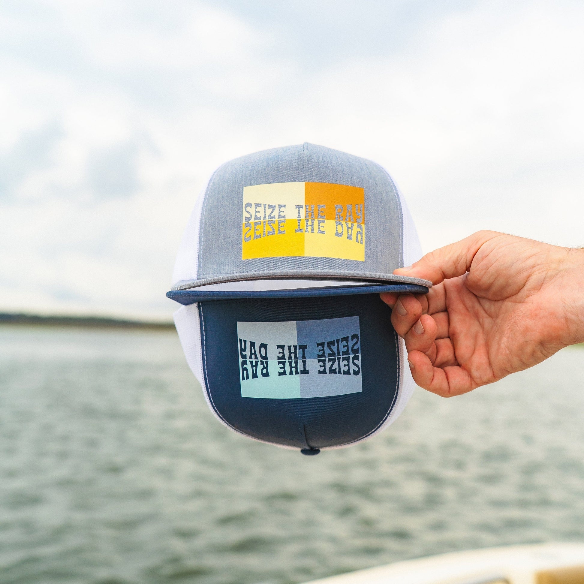 Vapor Apparel Sun Protection Seize the Day Reflection Trucker Hat