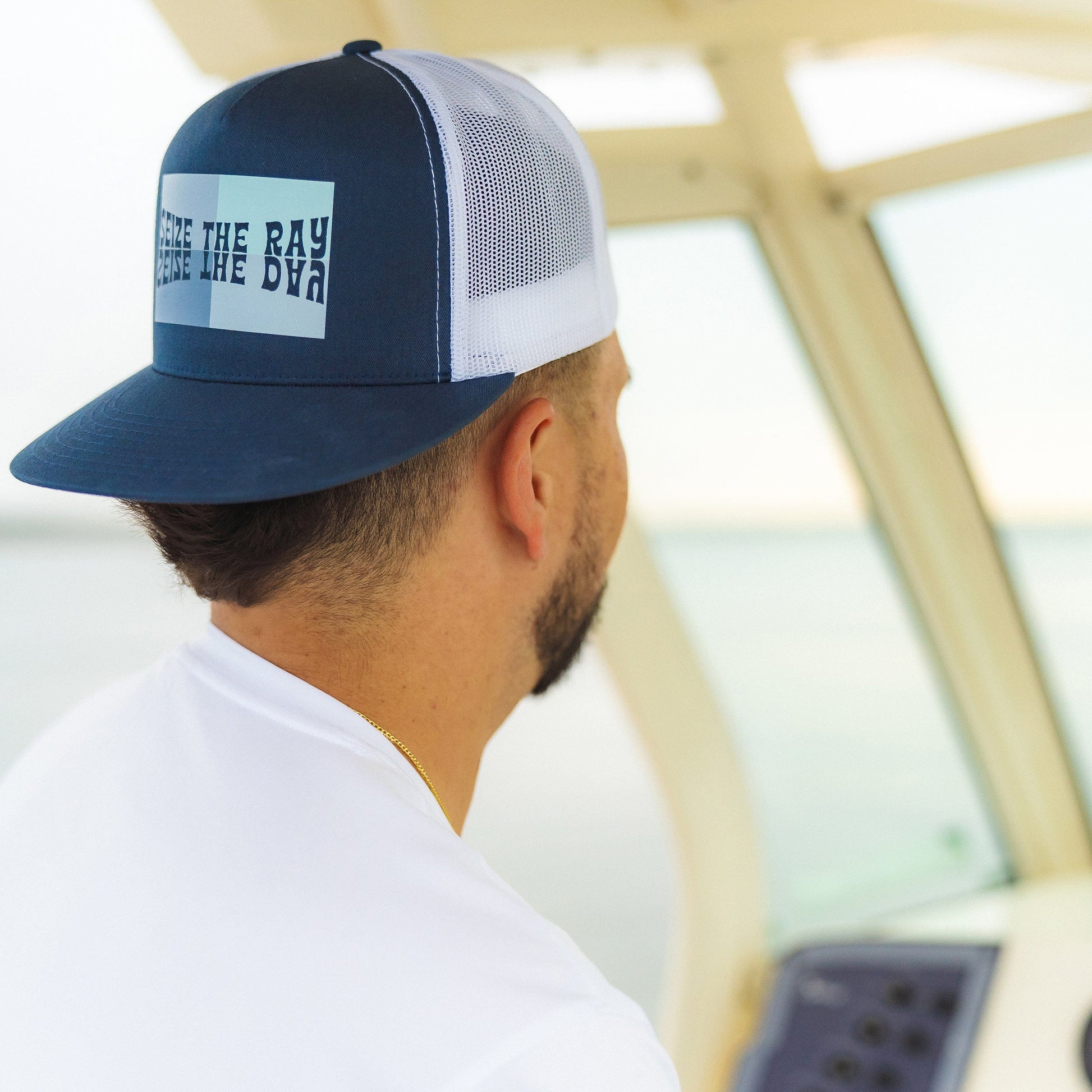 Vapor Apparel Sun Protection Seize the Day Reflection Trucker Hat