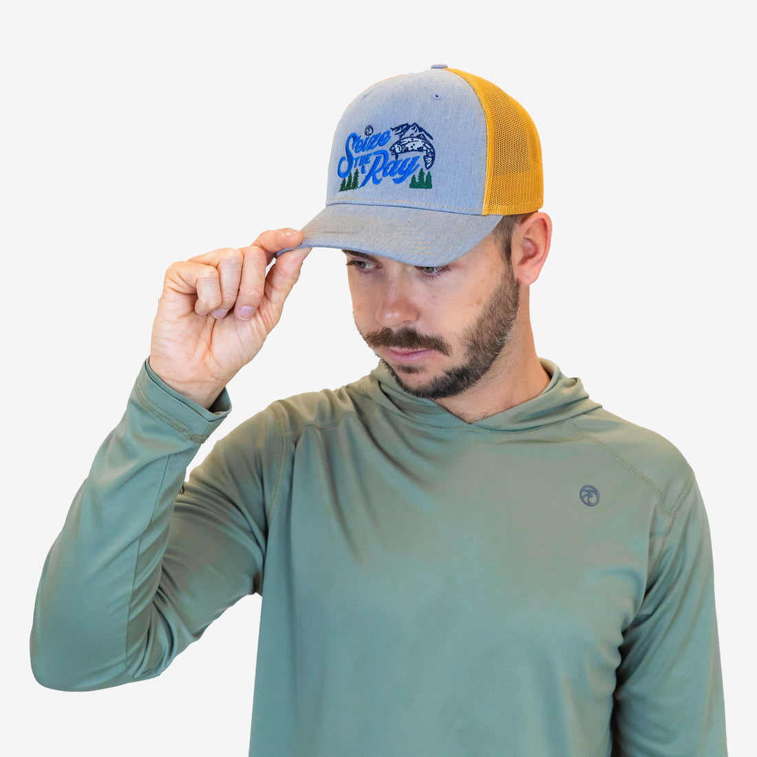 Vapor Apparel Sun Protection Seize the Ray Fish Trucker Hat