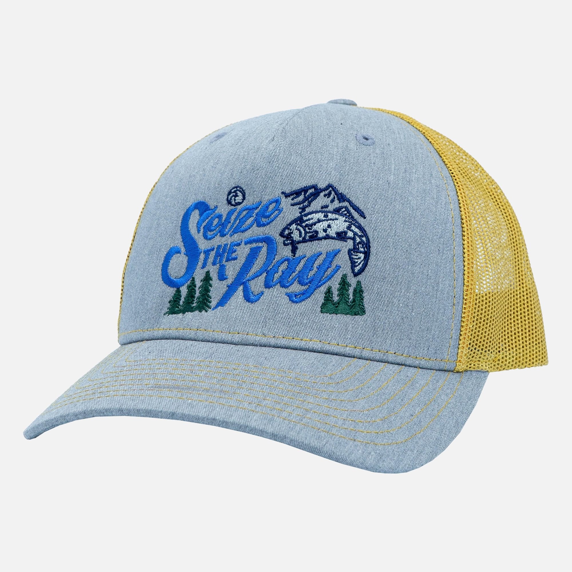 Seize The Ray Fish Graphic Richardson Trucker Hat Bass Hat