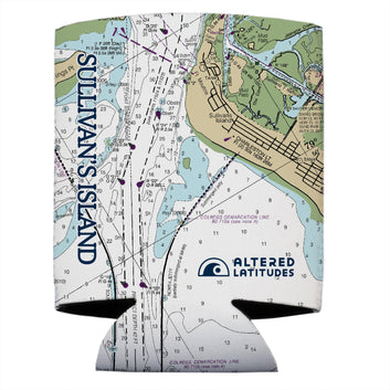 Sullivan's Island Chart Can Cooler (4-Pack)