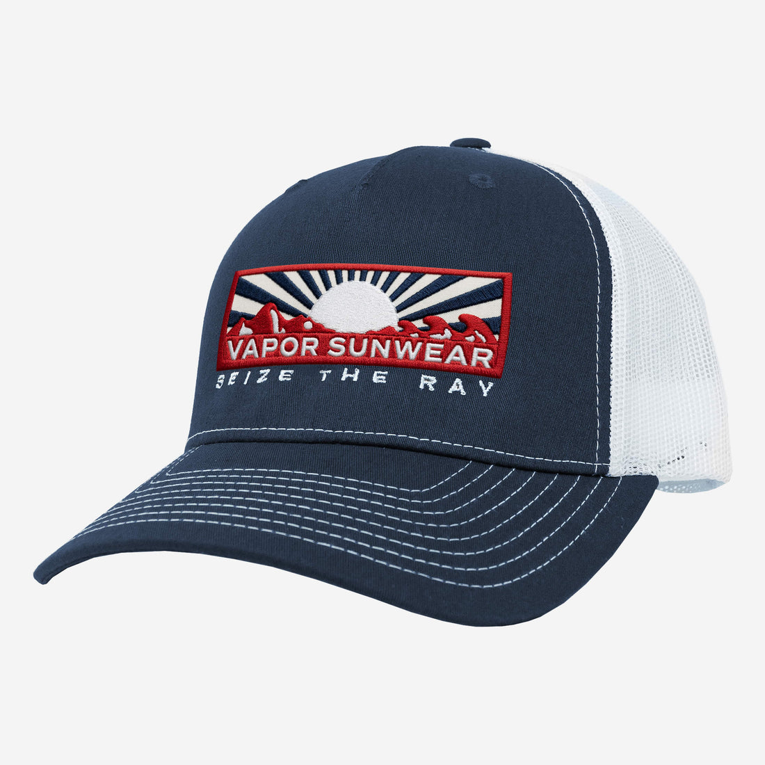 Vapor Apparel Sun Protection Sunset Horizon USA Trucker Hat