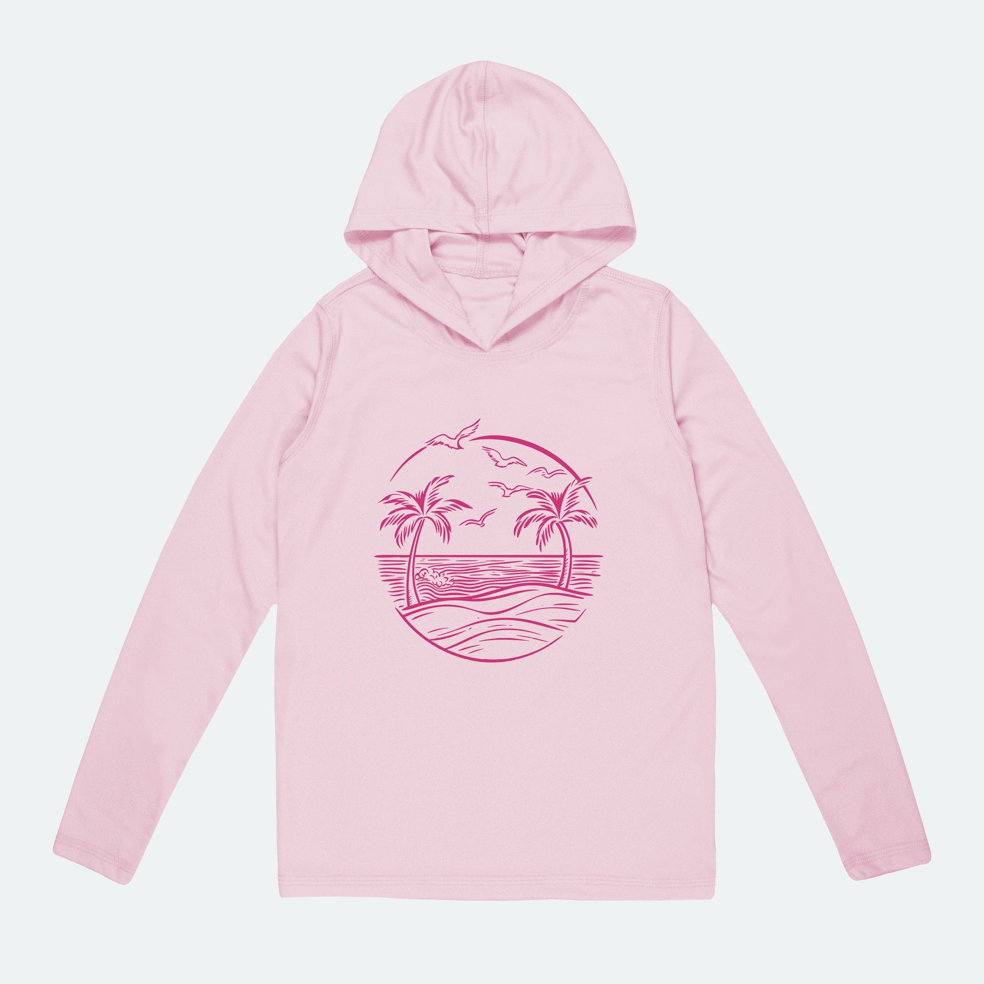 Vapor Apparel Sun Protection Toddler Beach Line Art Solar Hoodie
