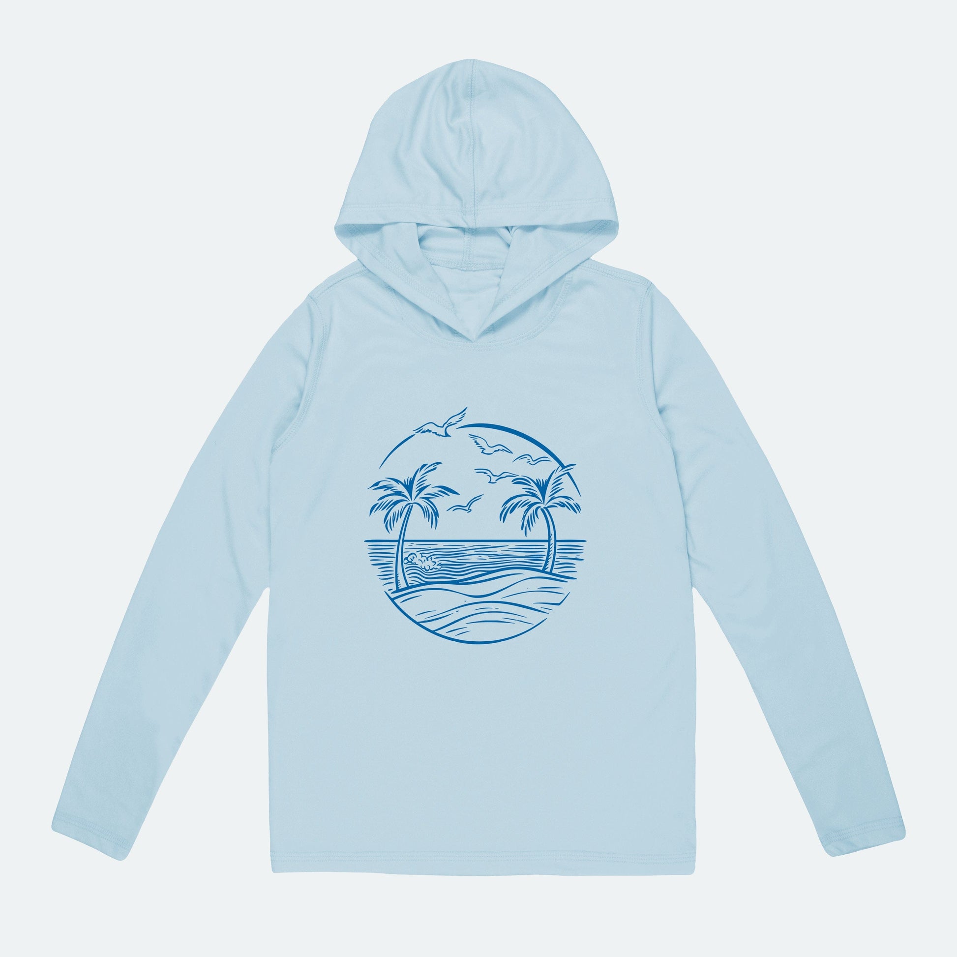 Vapor Apparel Sun Protection Toddler Beach Line Art Solar Hoodie