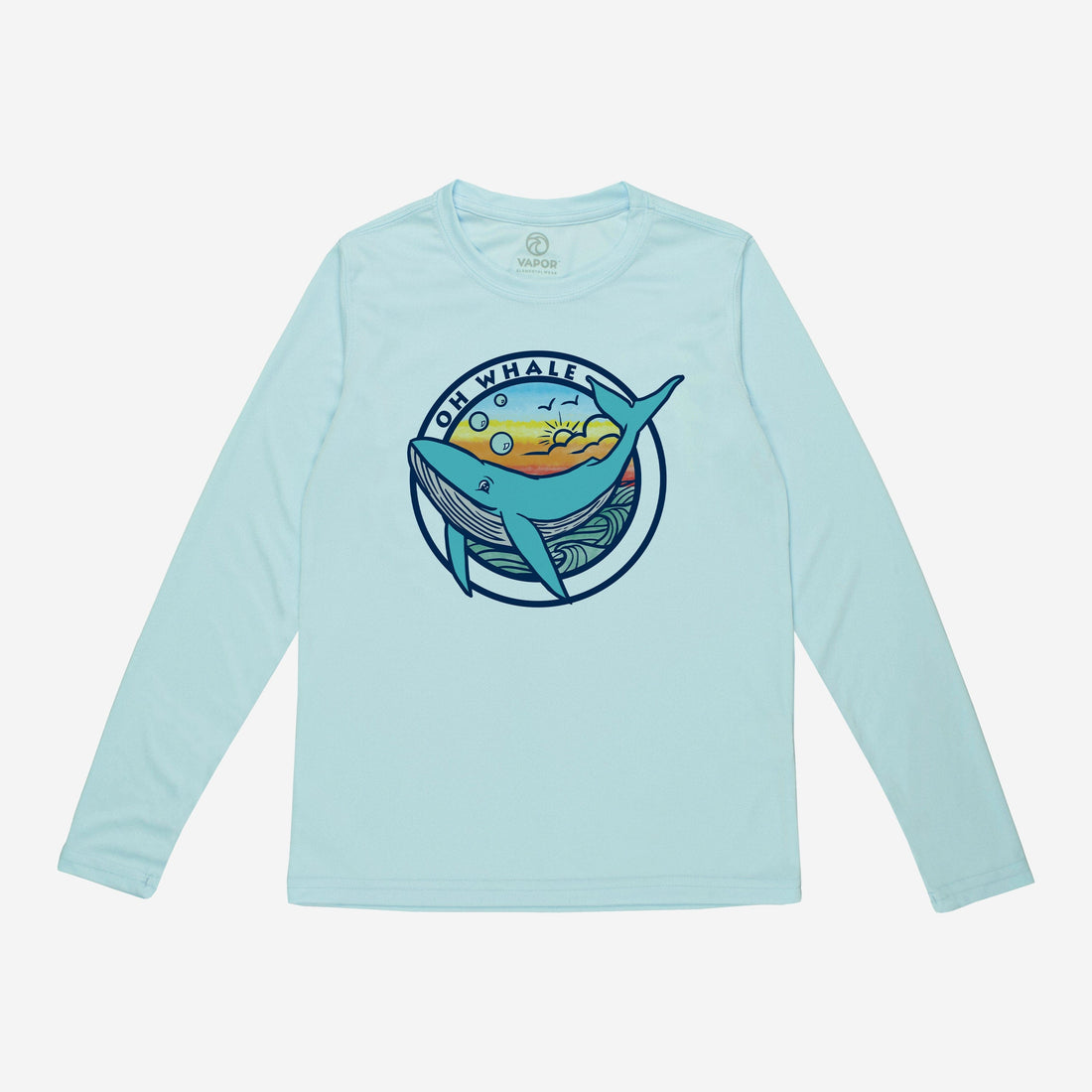 Vapor Apparel Sun Protection Toddler Oh Whale Solar Shirt