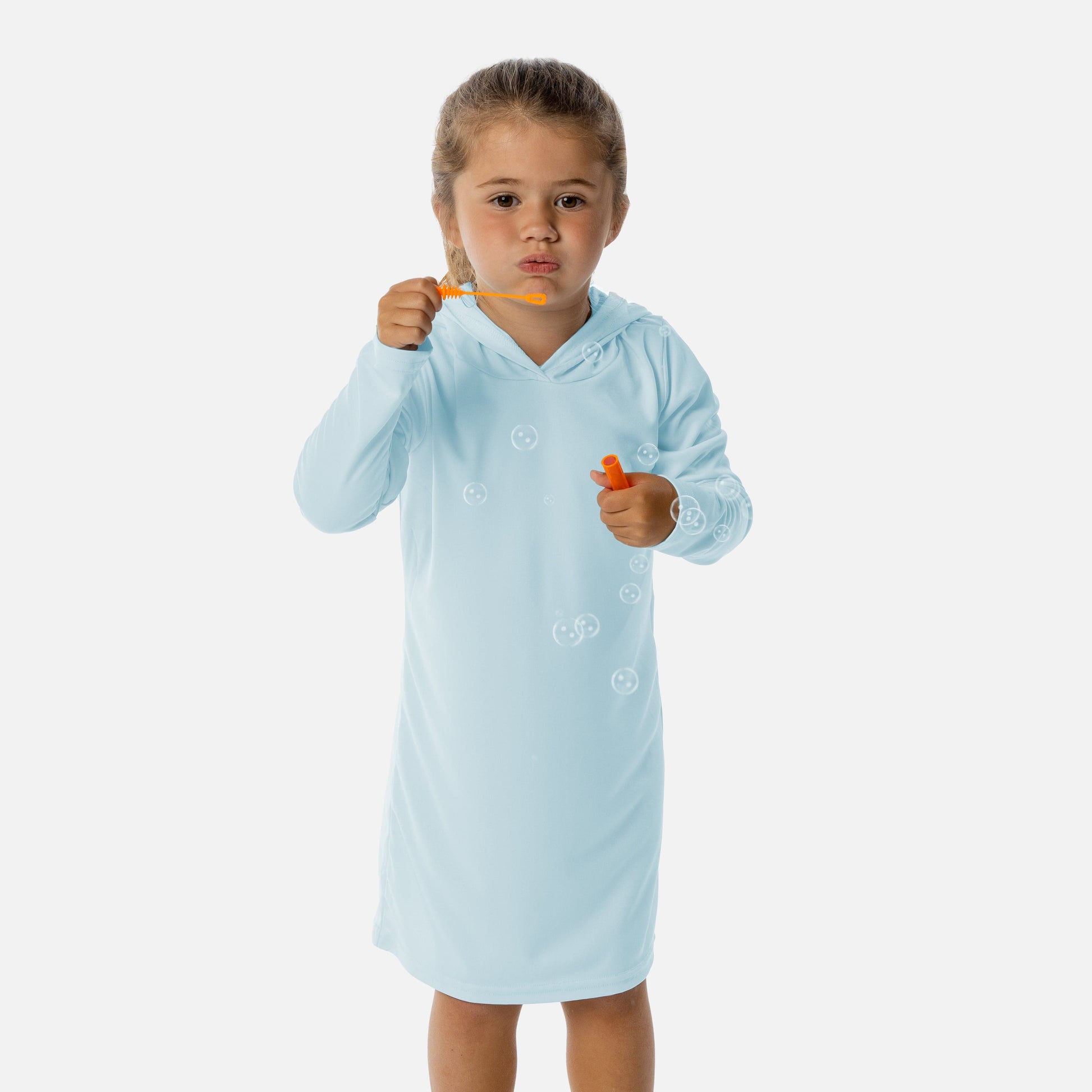 Vapor Apparel Sun Protection Toddler Solar Hooded Dress