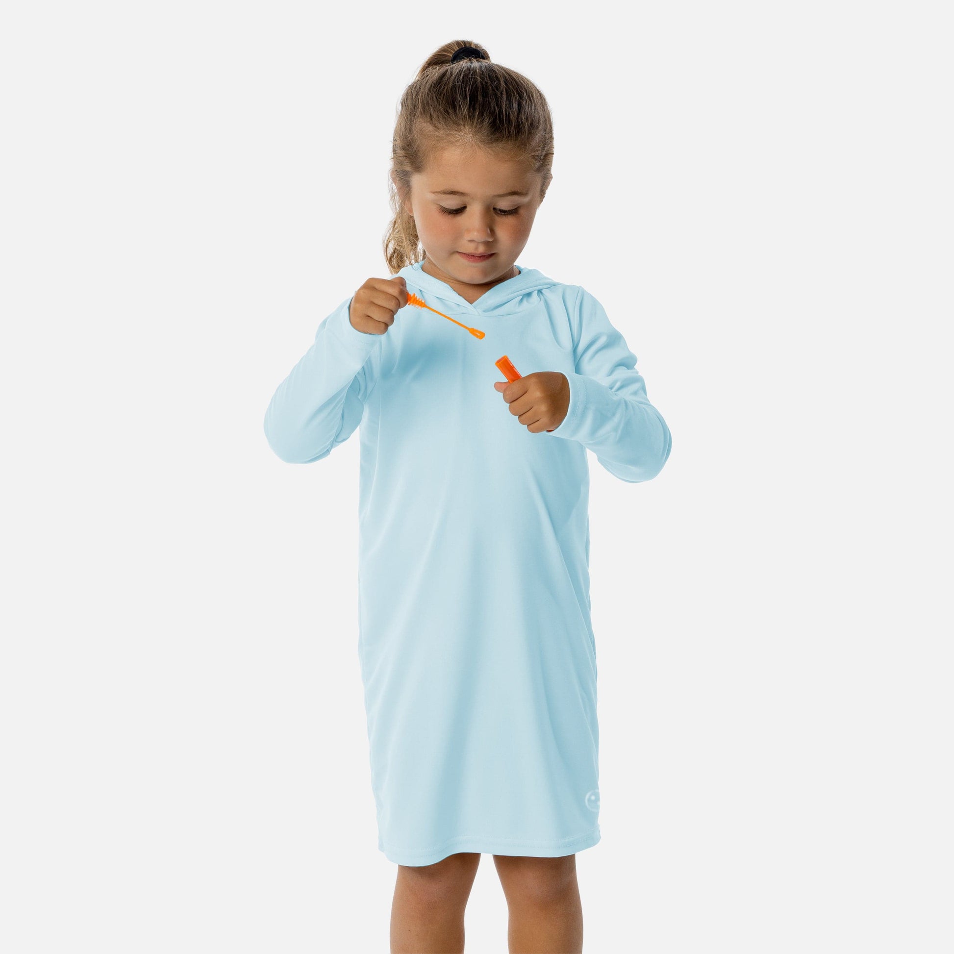 Vapor Apparel Sun Protection Toddler Solar Hooded Dress