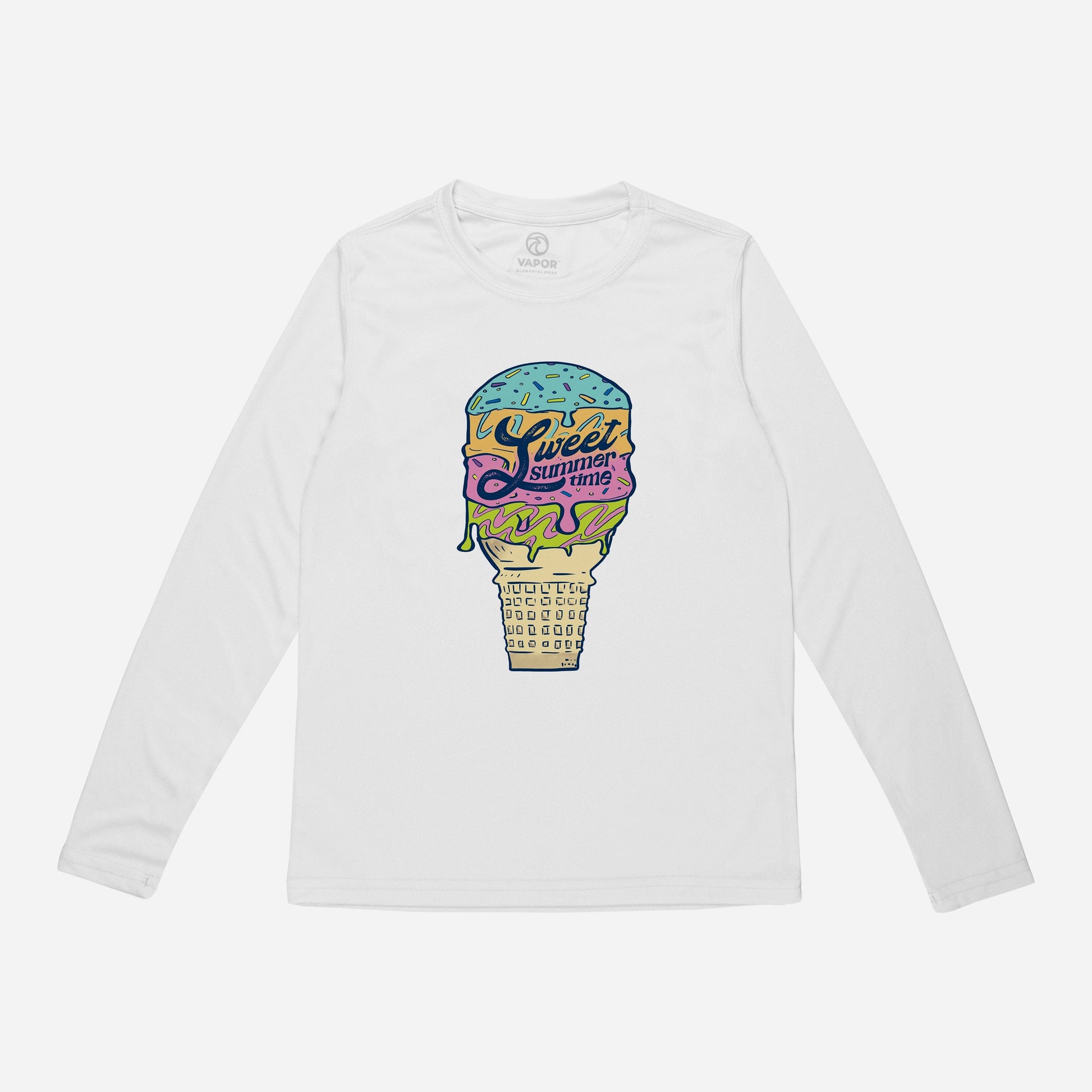 Vapor Apparel Sun Protection Toddler Summertime Ice Cream Solar Shirt