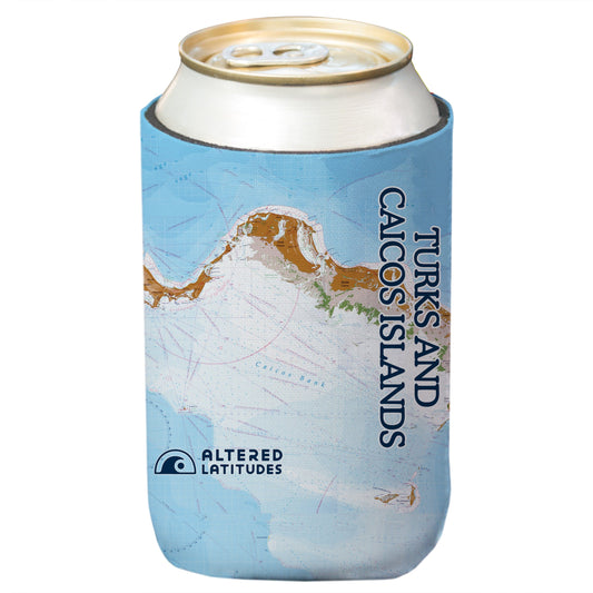 Turks & Caicos Islands Chart Can Cooler (4-Pack)