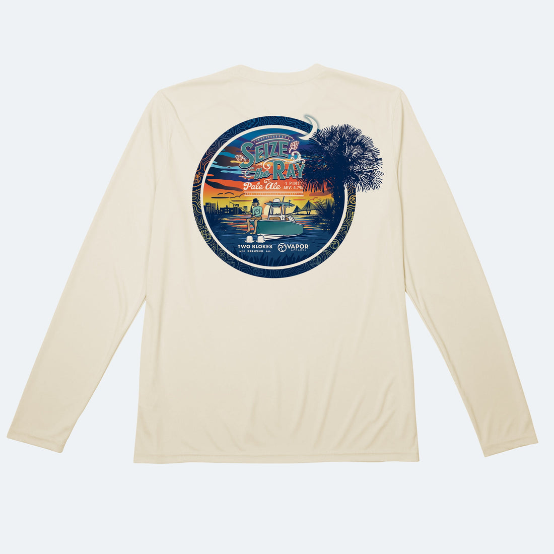 Vapor Apparel Sun Protection Two Blokes Sunset Pale Ale Solar Long Sleeve