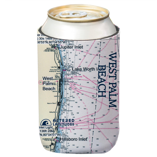 West Palm Beach Chart Can Cooler (4-Pack)