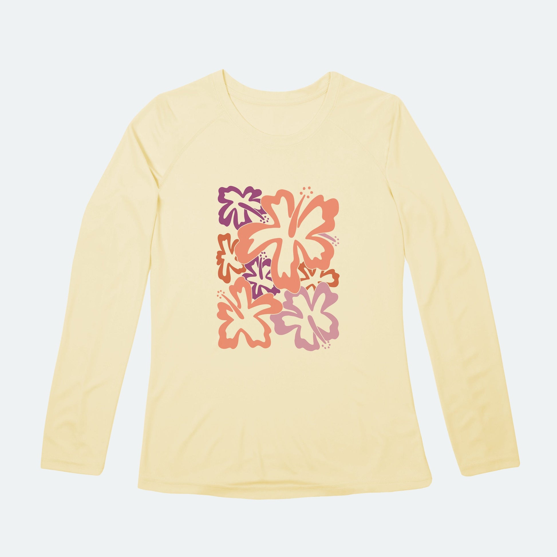 Vapor Apparel Sun Protection Women's Funky Hibiscus Solar Long Sleeve