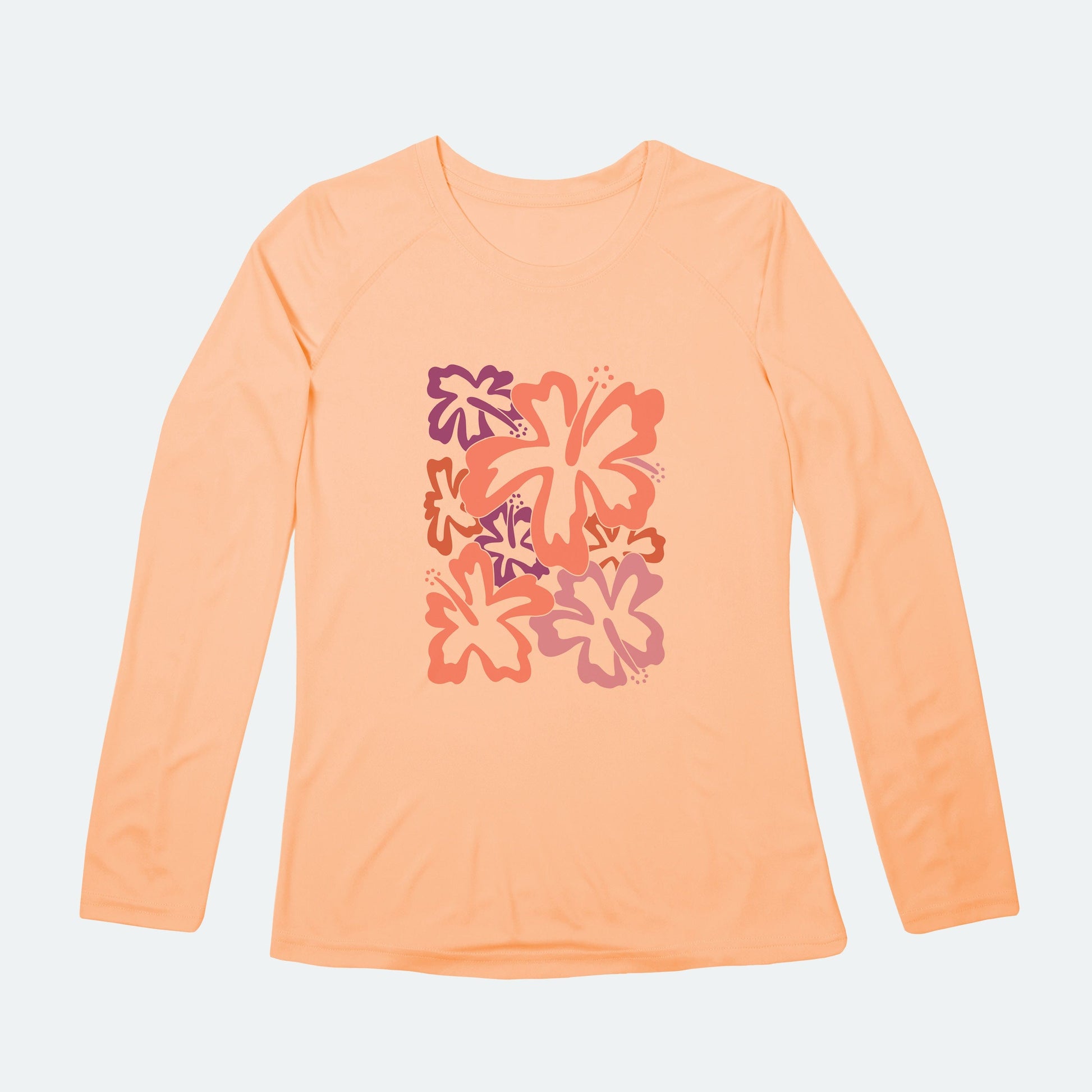 Vapor Apparel Sun Protection Women's Funky Hibiscus Solar Long Sleeve