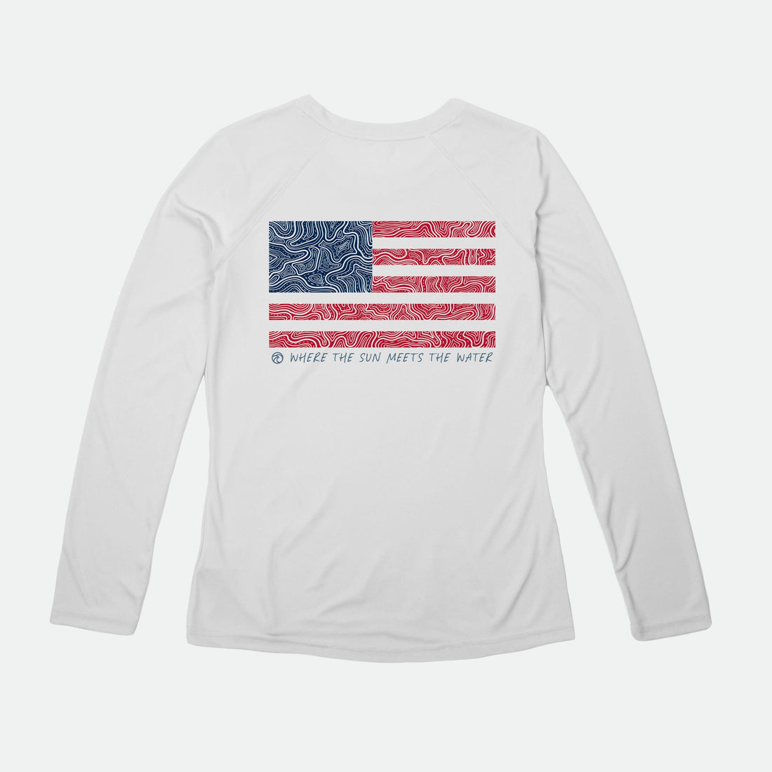 Vapor Apparel Sun Protection Women's Topo Flag Solar Long Sleeve