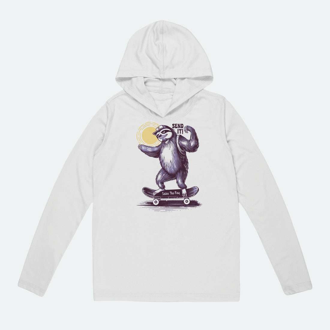 Vapor Apparel Sun Protection Youth Send It Sloth Solar Hoodie